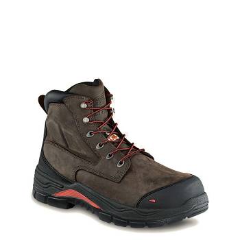 Red Wing King Toe ADC 6-inch CSA Safety Toe - Tmavo Hnede Nepremokave Topanky Panske, RW100SK